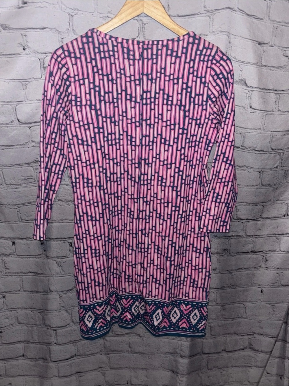 Lilly Pulitzer Beacon Mini Dress 3/4 Sleeve Slathouse Stripe Mandevilla Pink S - Picture 4 of 6